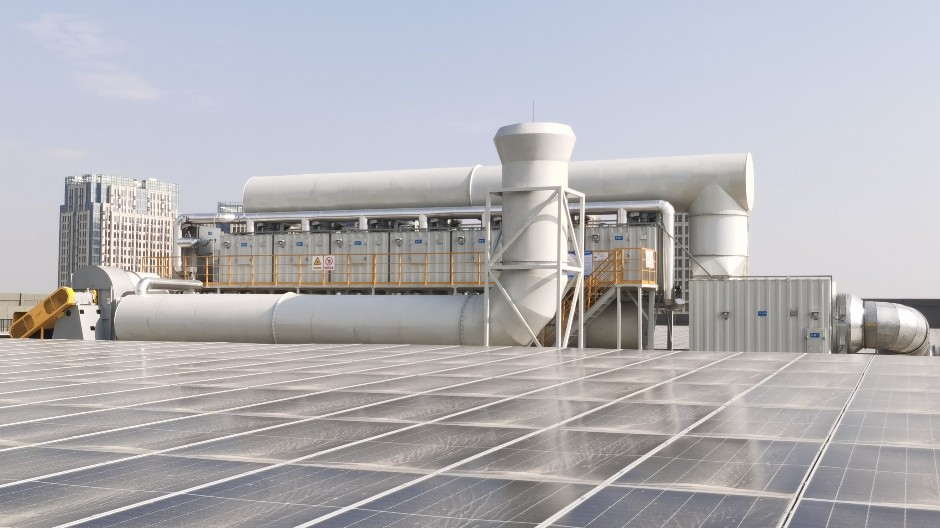 某光伏材料 廢氣治理案例